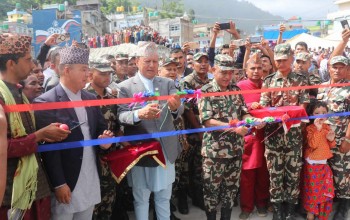 स्वास्थ्यमन्त्री बस्नेत र प्रधानसेनापतिद्वारा मेलम्ची बेलीब्रिजको उदघाटन