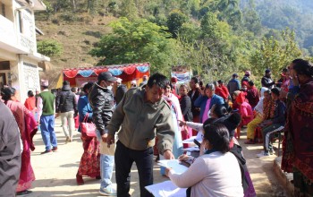 पर्वतको पैयूँमा आयोजित स्वास्थ्य शिविरमा ३५० जनाले स्वास्थ्य लाभ लिए