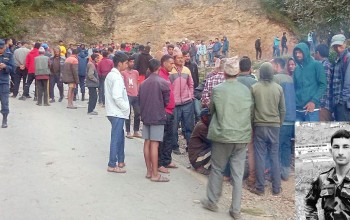 गाडीको ठक्करबाट सशस्त्र प्रहरीको मृत्यु, दशरथचन्द राजमार्ग अवरुद्ध