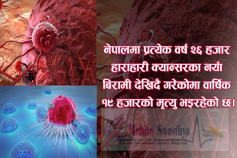 प्रत्येक वर्ष २६ हजार क्यान्सरका बिरामी थपिदैं, वार्षिक १९ हजारको मृत्यु