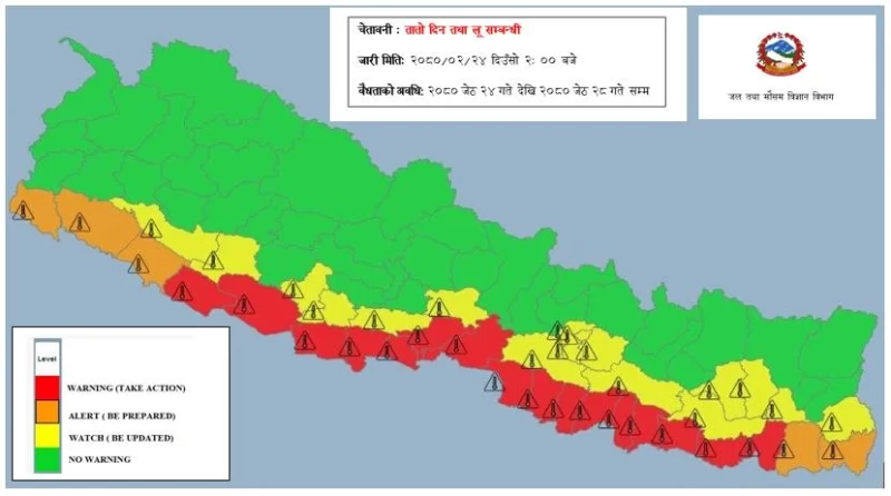 केही दिनसम्म तातो हावा यथावत् रहने, सतर्कता अपनाउन आग्रह 